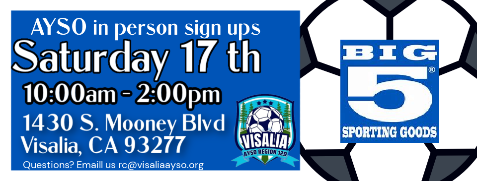 in person sign ups at Big 5
